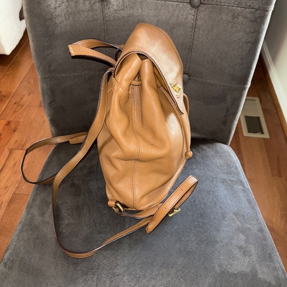 Coach 24385 British Park Tan Leather Backpack Nice - Picture 6 of 8